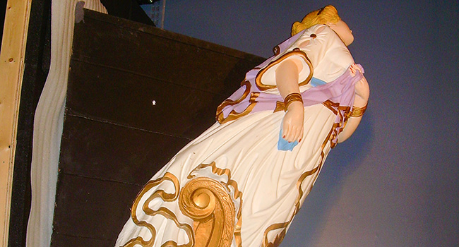 Figurehead of woman from the yacht Yolanda, 1908